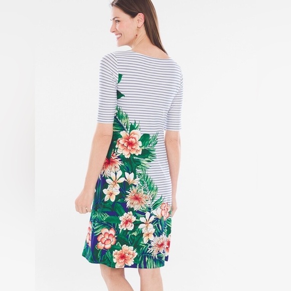 ❤️ Striped Palm Dres - Picture 2 of 8